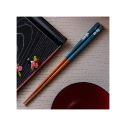 Maison Ghibli Baguettes laquées 21cm Kodama Bleu marine  - Princesse Mononoké