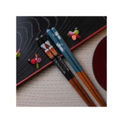 Maison Ghibli Baguettes laquées 21cm Kodama Bleu marine  - Princesse Mononoké