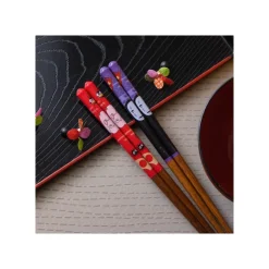 Maison Ghibli Baguettes laquées 21cm No Face & Lanternes - Le Voyage de Chihiro