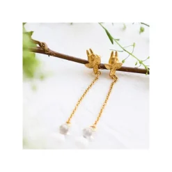 Maison Ghibli Bijou Boucle d’oreilles Totoro Blanc Goutte - Mon Voisin Totoro