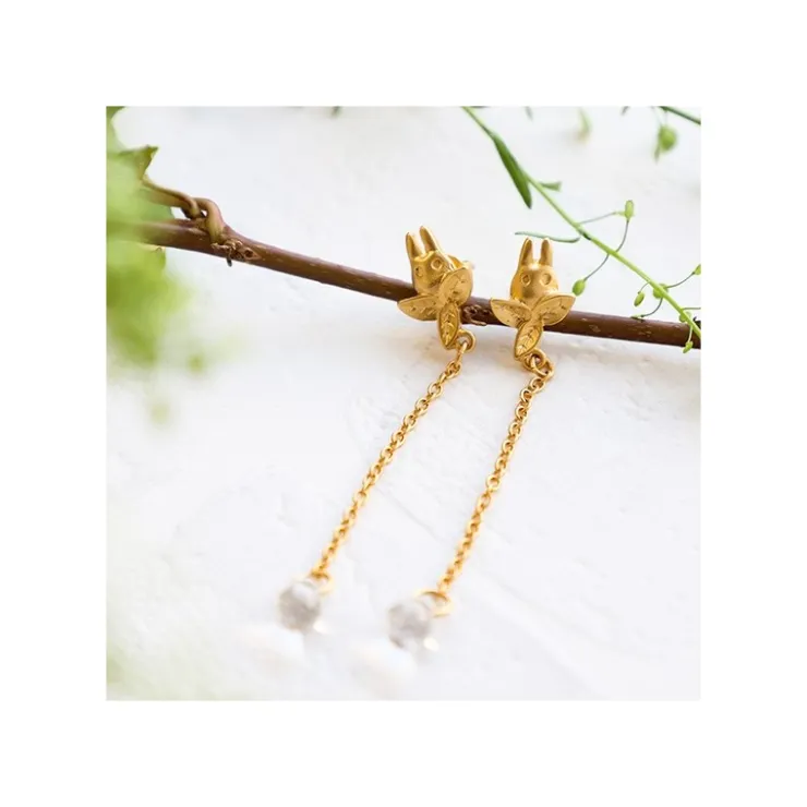 Maison Ghibli Bijou Boucle d’oreilles Totoro Blanc Goutte - Mon Voisin Totoro