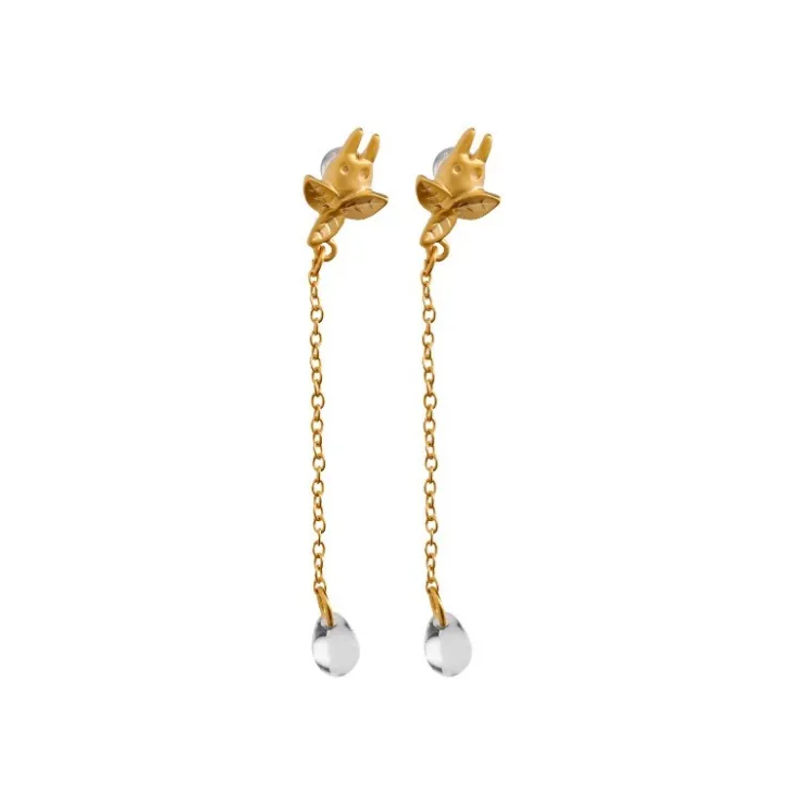 Maison Ghibli Bijou Boucle d’oreilles Totoro Blanc Goutte - Mon Voisin Totoro