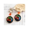 Maison Ghibli Bijou Boucles d’oreilles à clips Calcifer Vitrail- Le Chateau Ambulan