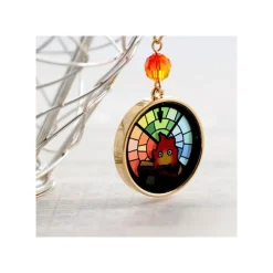 Maison Ghibli Bijou Boucles d’oreilles Calcifer Vitrail- Le Château ambulant