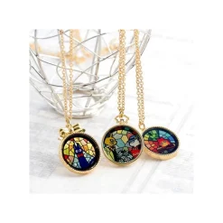 Maison Ghibli Bijou Pendentif Jiji Vitrail - Kiki la petite sorcière