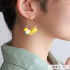 Maison Ghibli Boucle d’oreilles Clip Totoro blanc & Maïs - Mon Voisin Totoro