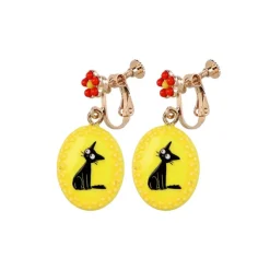 Maison Ghibli Boucles d’oreilles à clips fantaisie jaunes Jiji - Kiki la petite sor