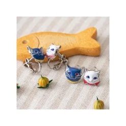 Maison Ghibli Boucles d’oreilles à clips Yuki & Lune - Le Royaume des chats