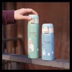 Maison Ghibli Bouteille Thermos 350ml Bleu mat - Mon Voisin Totoro