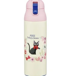 Maison Ghibli Bouteille Thermos 500ml Jiji Guirlande de fleurs - Kiki la petite sorcière