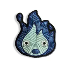 Maison Ghibli Broche Cannetille Calcifer bleu - Le Château Ambulant