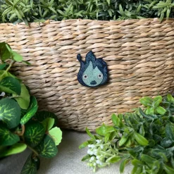 Maison Ghibli Broche Cannetille Calcifer bleu - Le Château Ambulant
