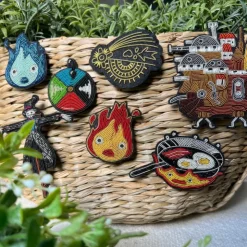 Maison Ghibli Broche Cannetille Calcifer bleu - Le Château Ambulant