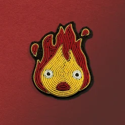 Maison Ghibli Broche Cannetille Calcifer jaune - Le Château Ambulant