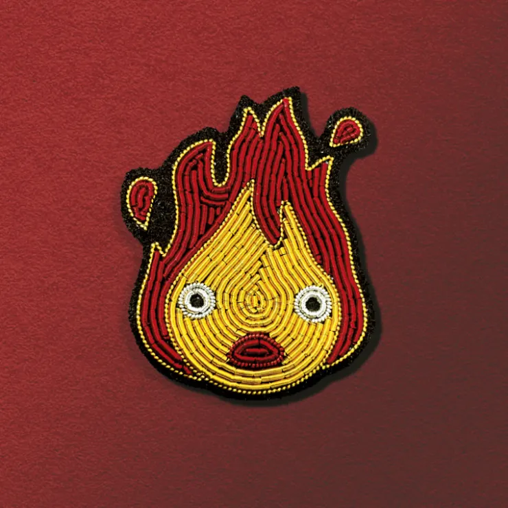 Maison Ghibli Broche Cannetille Calcifer jaune - Le Château Ambulant