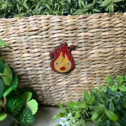 Maison Ghibli Broche Cannetille Calcifer jaune - Le Château Ambulant