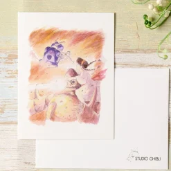 Maison Ghibli Carte de vœux aquarelle 24 x 15,8 cm Sauvetage - Le Château dans le c