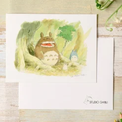 Maison Ghibli Carte de vœux aquarelle 24 x 15,8 cm Printemps - Mon Voisin Totoro