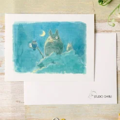 Maison Ghibli Carte de vœux aquarelle 24 x 15,8 cm Automne - Mon Voisin Totoro