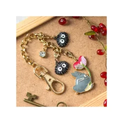 Maison Ghibli Chaînette Charms Totoro Gris & Fleur - Mon Voisin Totoro