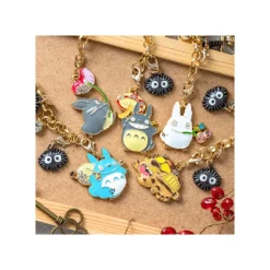 Maison Ghibli Chaînette Charms Totoro Gris & Fleur - Mon Voisin Totoro