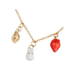 Maison Ghibli Collier Totoro Blanc Et Fraises - Mon Voisin Totoro