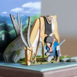 Maison Ghibli Diorama papier Ashitaka et Yakuru -Princesse Mononoké