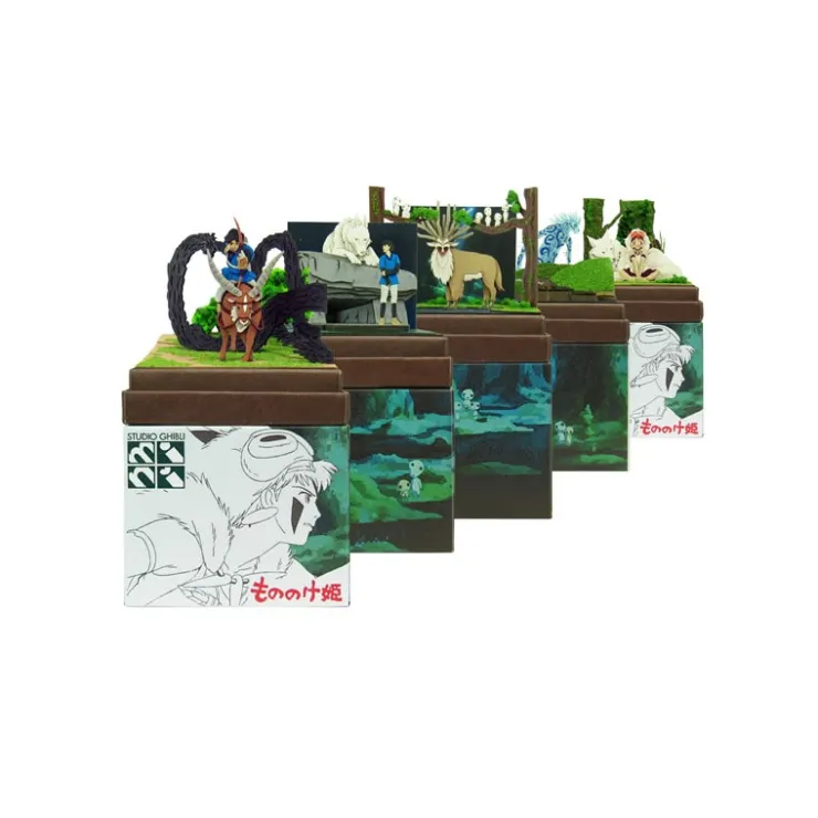 Maison Ghibli Diorama papier San & Loup Moro - Princesse Mononoké
