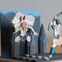 Maison Ghibli Diorama papier San au combat - Princesse Mononoké