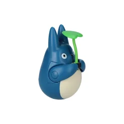 Maison Ghibli Figurine Culbuto Totoro Bleu avec feuille - Mon Voisin Totoro