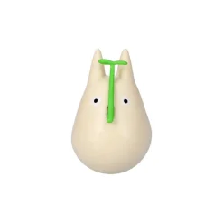 Maison Ghibli Figurine Culbuto Totoro Blanc avec feuille - Mon Voisin Totoro