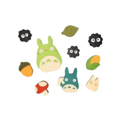 Maison Ghibli Figurines en bois Totoro et Noiraudes - Mon Voisin Totoro