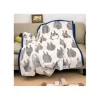 Maison Ghibli Grande couverture Silhouette Totoro Gris 200x140 cm - Mon Voisin Toto