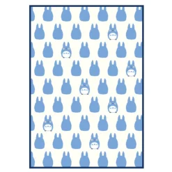 Maison Ghibli Grande couverture Silhouette Totoro Bleu 200x140 cm - Mon Voisin Toto