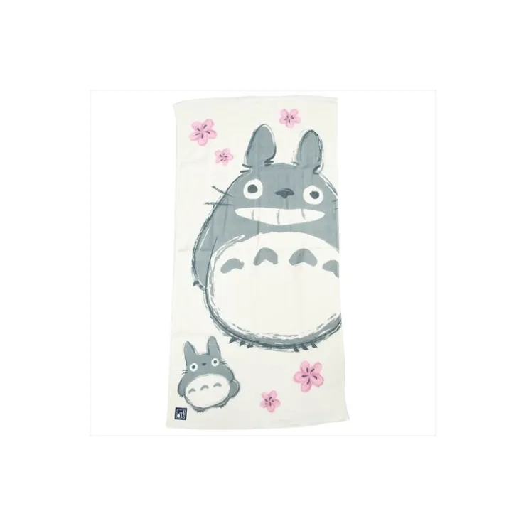 Maison Ghibli Grande Serviette Imabari Totoro Sakura 60x120 cm - Mon Voisin Totoro