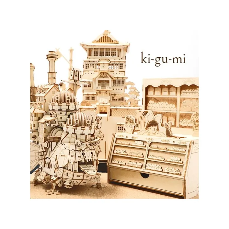 Maison Ghibli Maquette en Bois Kigumi Château Ambulant - Le Château ambulant