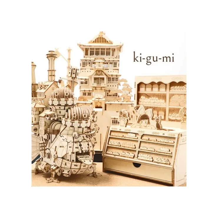 Maison Ghibli Maquette en bois Kigumi Tiger Moth - Le Château dans le ciel