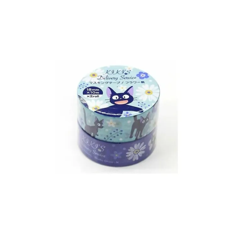 Maison Ghibli Masking Tape Jiji Motifs Fleurs - KKiki la petite sorcière