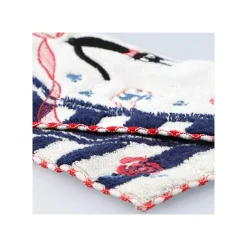 Maison Ghibli Mini Serviette bleue marine à rayures 25x25 - Kiki la petite sorcière