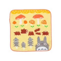 Maison Ghibli Mini Serviette Champignons et Bûches 25x25cm - Mon voisin Totoro