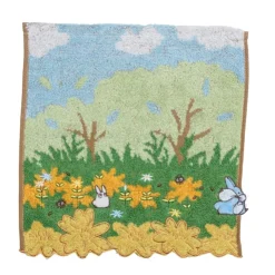 Maison Ghibli Mini Serviette Course Totoro bleu & blanc 25x25 cm - Mon Voisin Totor