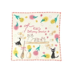 Maison Ghibli Mini Serviette Famille des Chats 25 x 25 cm - Kiki la petite sorcière