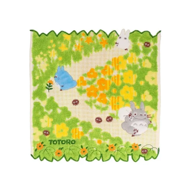Maison Ghibli Mini Serviette Fleurs Jaunes 25x25 cm - Mon voisin Totoro