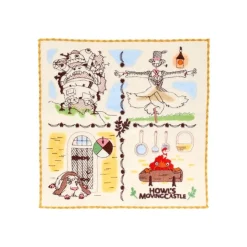 Maison Ghibli Mini Serviette Habitants du Château 25x25 cm - Le Château ambulant