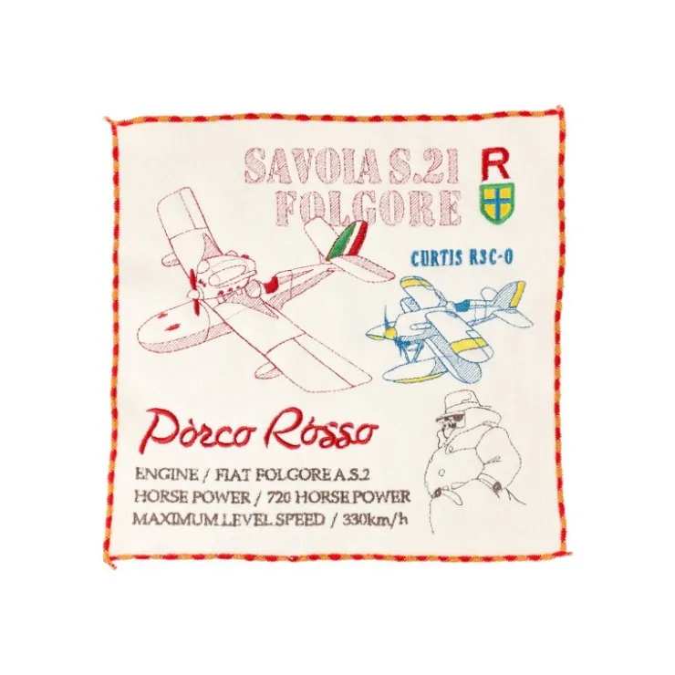Maison Ghibli Mini Serviette Hydravions 25x25 cm - Porco Rosso