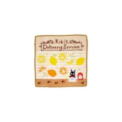 Maison Ghibli Mini Serviette jaune L’heure du Goûter 23×23 - Kiki la petite sorcièr