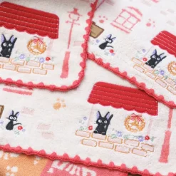 Maison Ghibli Mini Serviette Jiji devanture 25x25 cm - Kiki la petite sorcière
