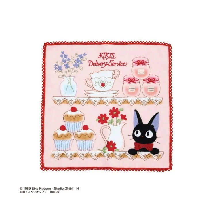 Maison Ghibli Mini Serviette Jiji Pâtisseries 25 x 25 cm - Kiki la petite sorcière