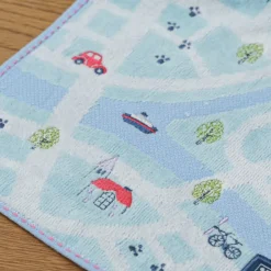 Maison Ghibli Mini Serviette Plan de la ville 25x25 cm - Kiki la petite sorcière