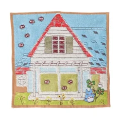 Maison Ghibli Mini serviette Totoro & Maison de Kusakabe 25x25 cm - Mon VoisinTotor